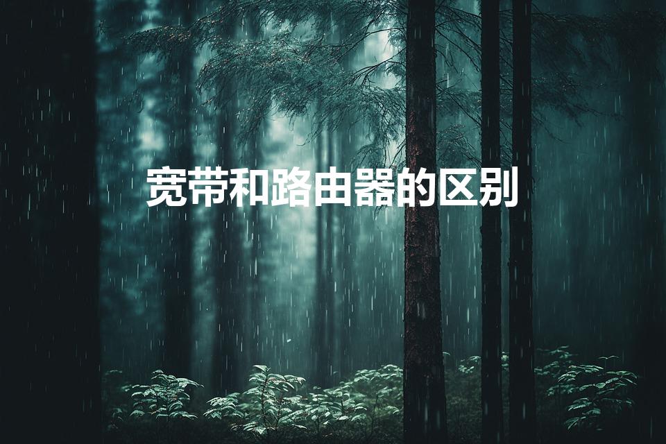 宽带和路由器的区别（路由器和宽带路由器有什么区别啊）