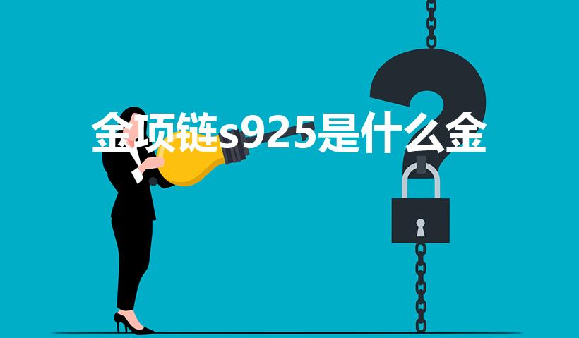 金项链s925是什么金（黄金上面为啥写了s925）