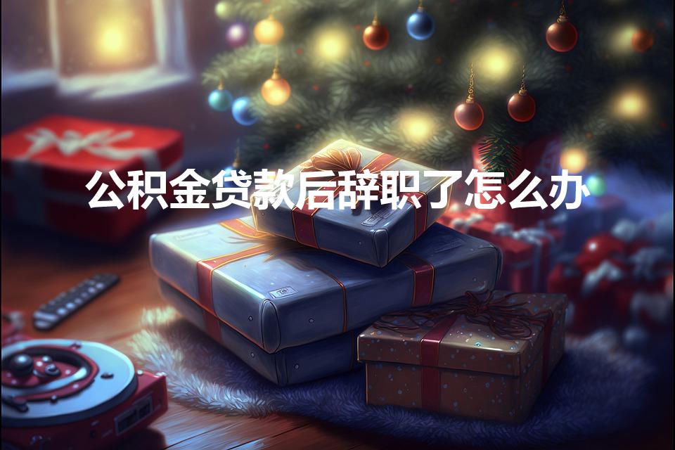 公积金贷款后辞职了怎么办（公积金贷款买房后辞职了怎么办）