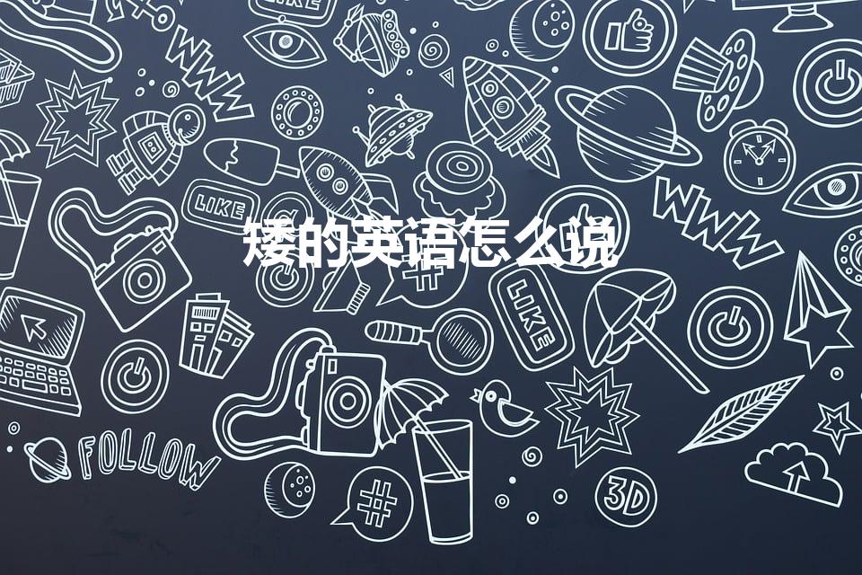 矮的英语怎么说(矮的英语怎么写)