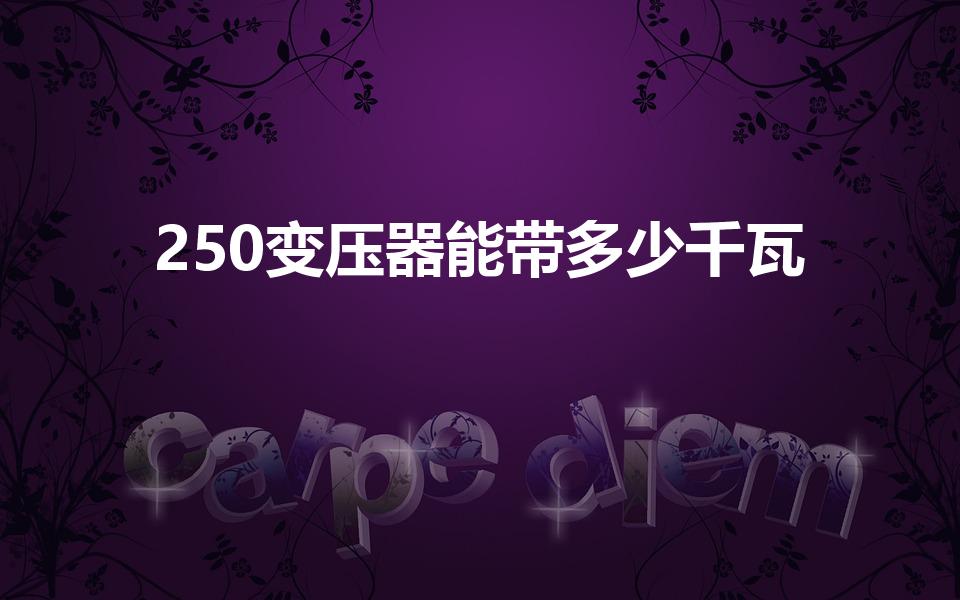 250变压器能带多少千瓦