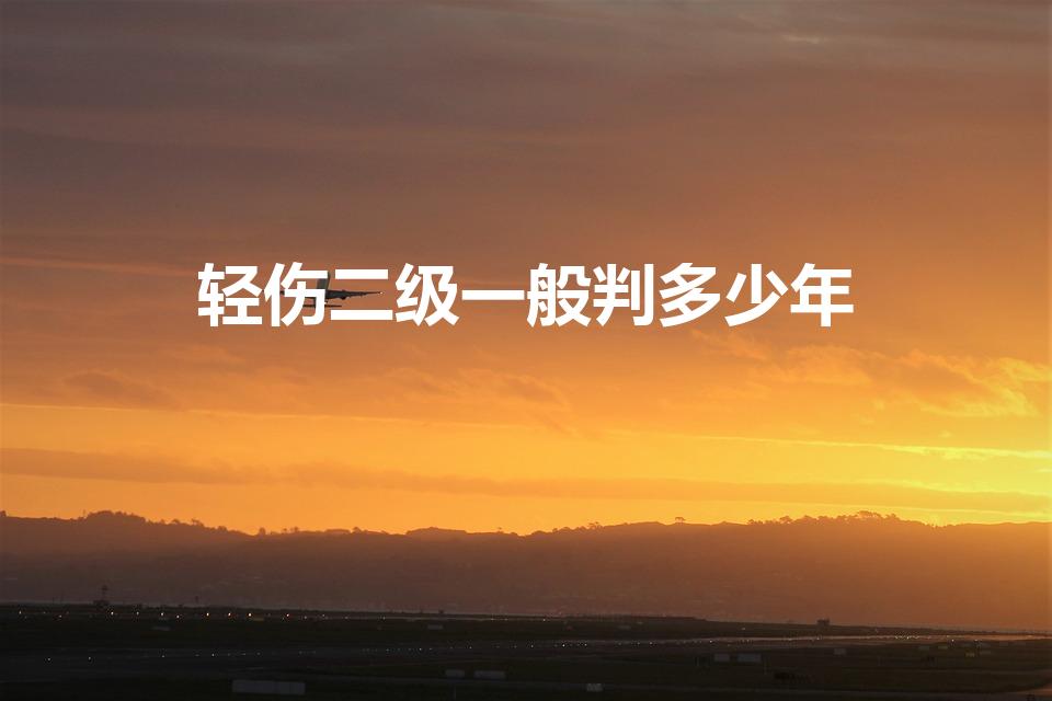 轻伤二级一般判多少年（轻伤二级判几年）