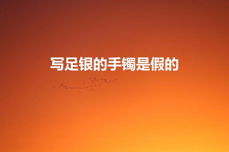 写足银的手镯是假的（我的银镯子上只有足银俩字,是假的吗）