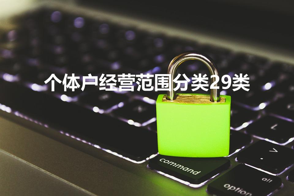 个体户经营范围分类29类（工商经营范围分类29类）