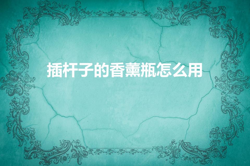 插杆子的香薰瓶怎么用（木棍香薰怎么用）