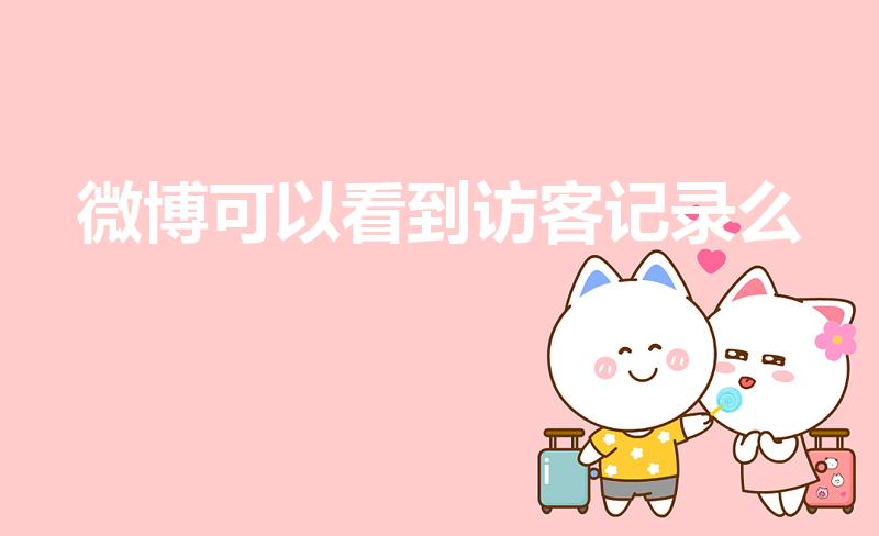 微博可以看到访客记录么（微博可以看访客记录吗）