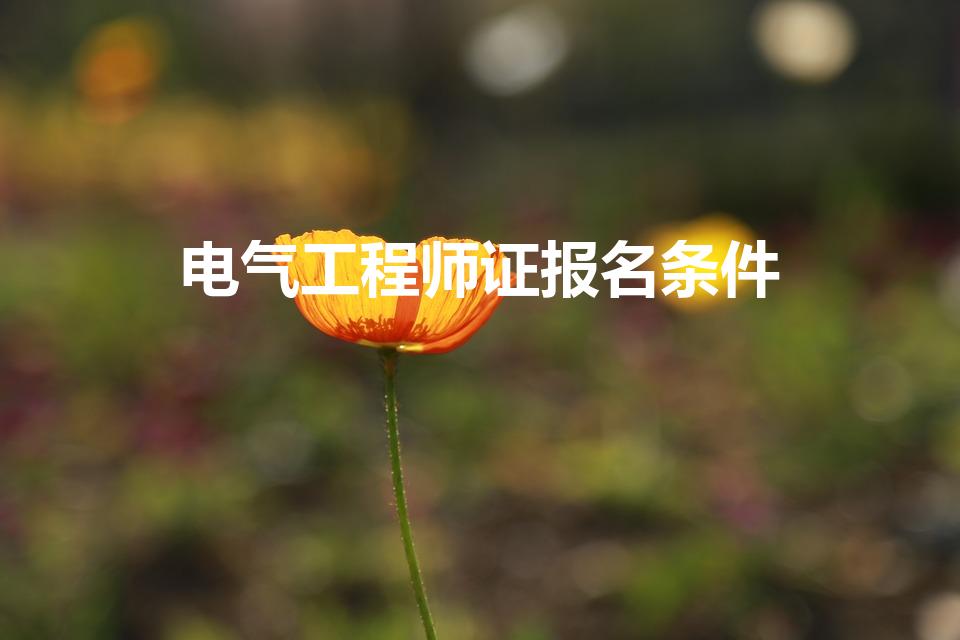 电气工程师证报名条件（电气工程师报考条件是什么）