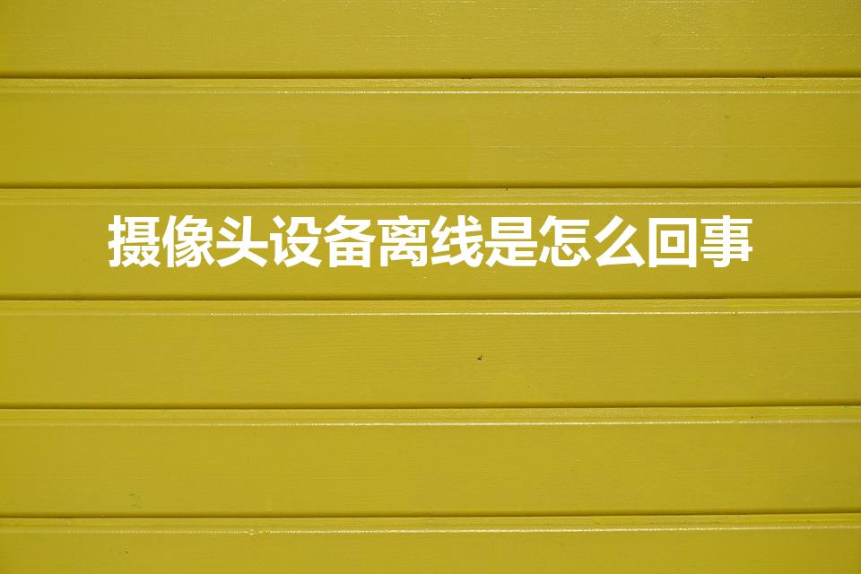 摄像头设备离线是怎么回事（网络摄像头离线是怎么回事）