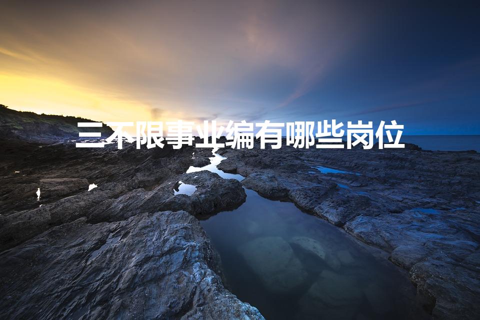 三不限事业编有哪些岗位（三不限公务员有哪些职位）