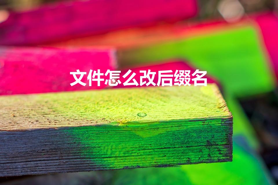 文件怎么改后缀名（怎样更改文件的后缀）
