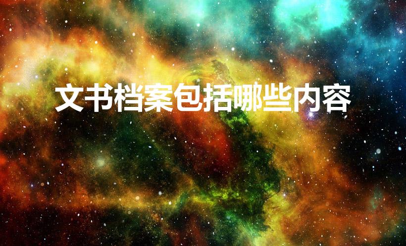 文书档案包括哪些内容（机关文书档案分类方案）