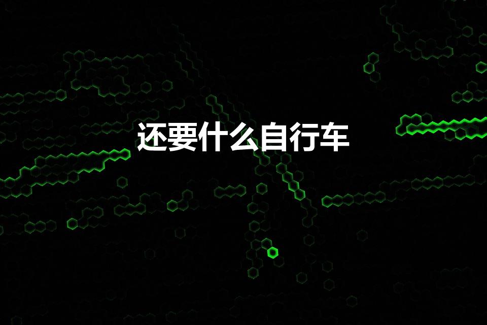 还要什么自行车（要啥自行车是什么梗）
