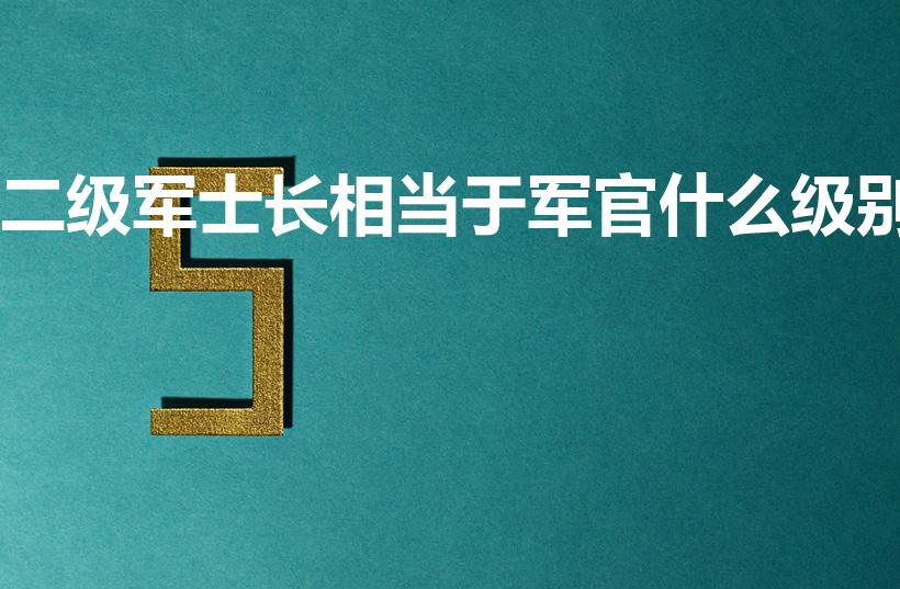 二级军士长相当于军官什么级别（军士长相当于什么军衔）
