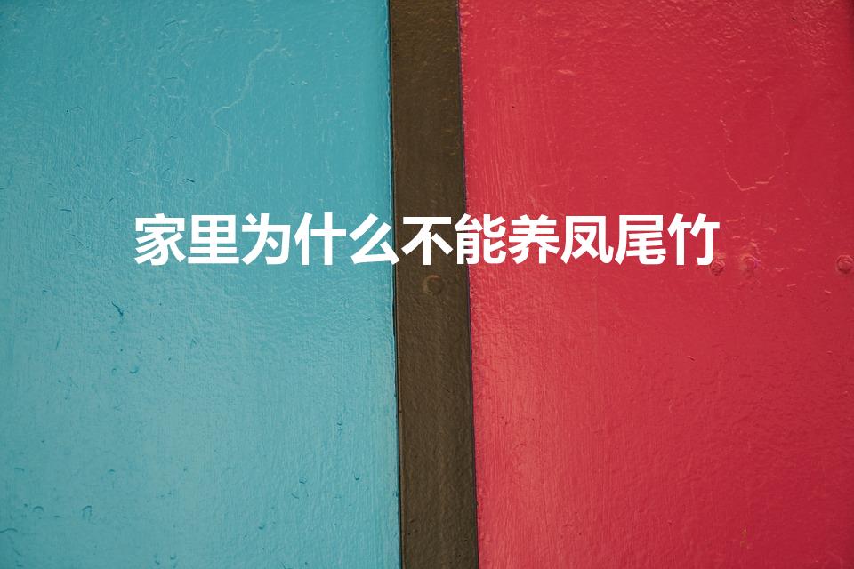 家里为什么不能养凤尾竹（凤尾竹不能种在家里 是凶树吗）