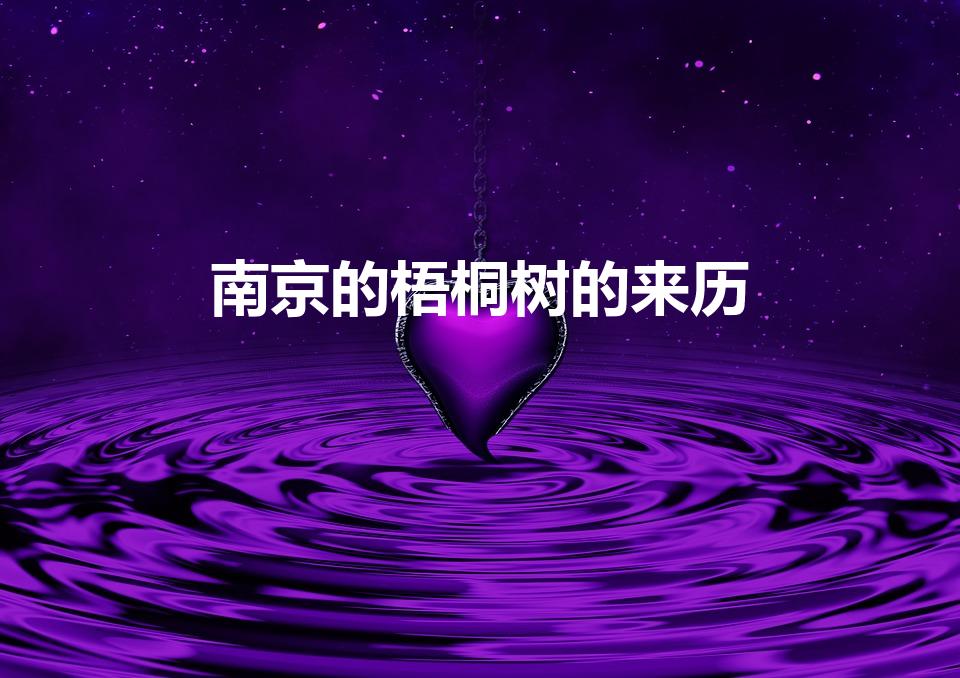 南京的梧桐树的来历（南京梧桐树的由来）