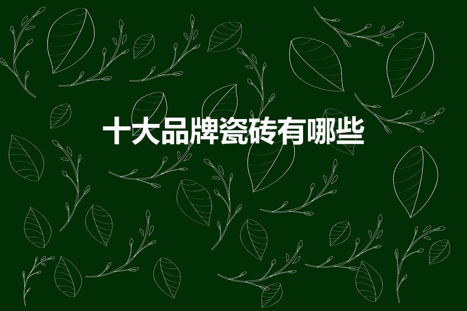 十大品牌瓷砖有哪些（瓷砖十大品牌有哪些）