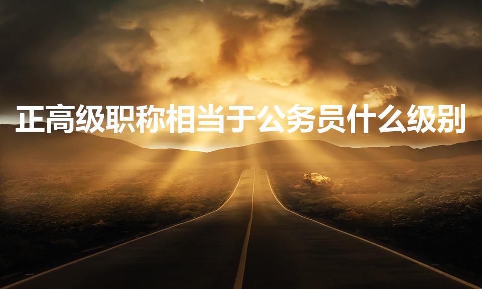 正高级职称相当于公务员什么级别