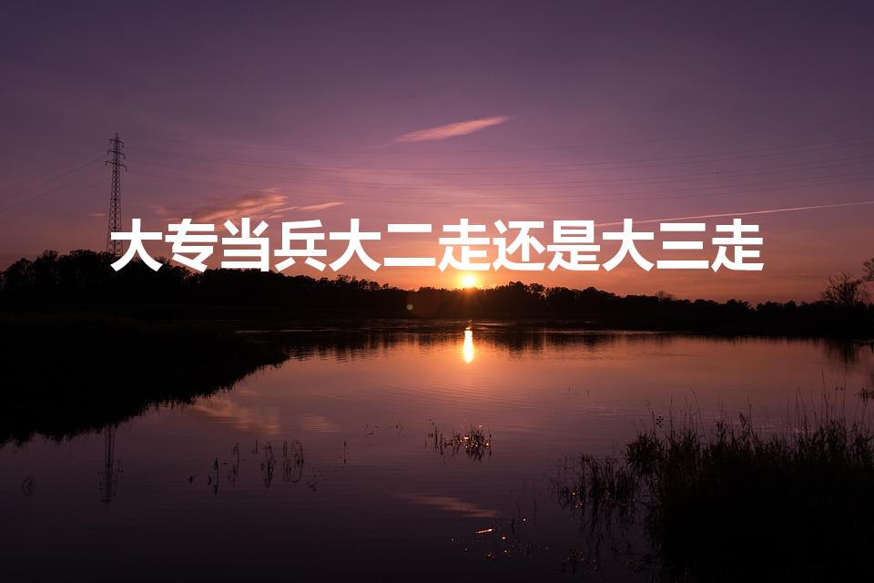 大专当兵大二走还是大三走（专科大一当兵还是大三当兵好）