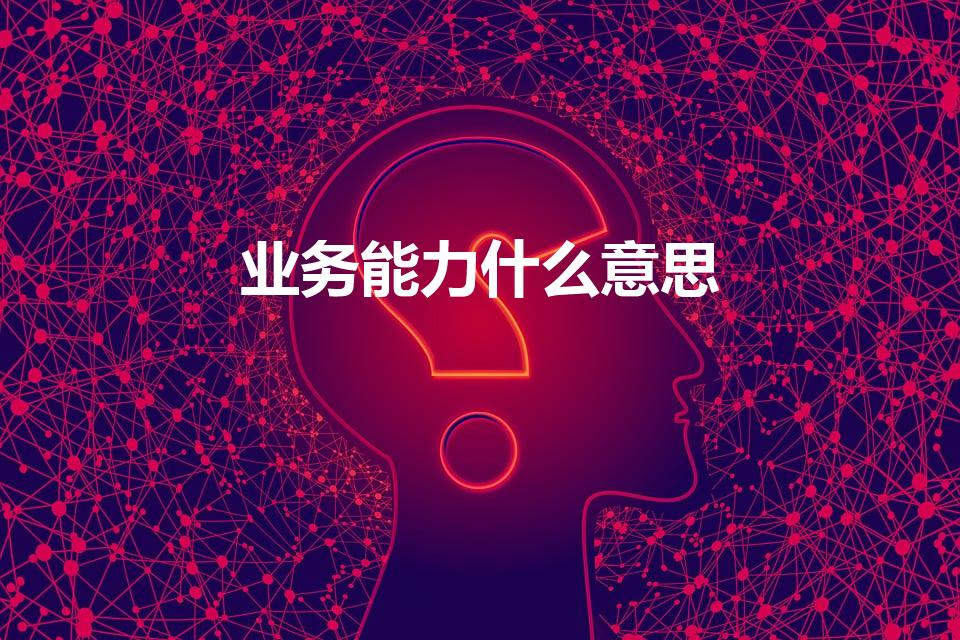 业务能力什么意思（业务能力是什么意思）