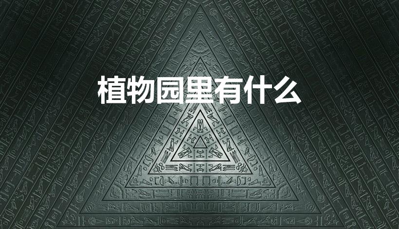 植物园里有什么（植物园有什么植物啊）