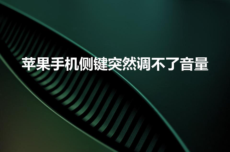 苹果手机侧键突然调不了音量（苹果声音键调不了声音）