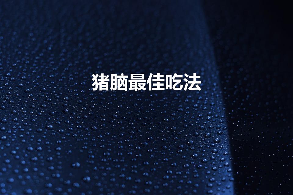 猪脑最佳吃法（猪脑怎样做最好吃）