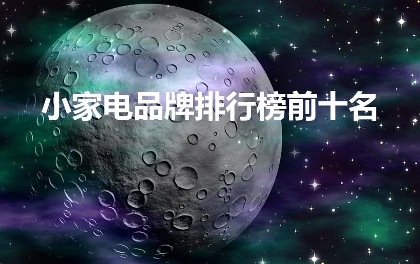 小家电品牌排行榜前十名（电器品牌排行榜前十名）