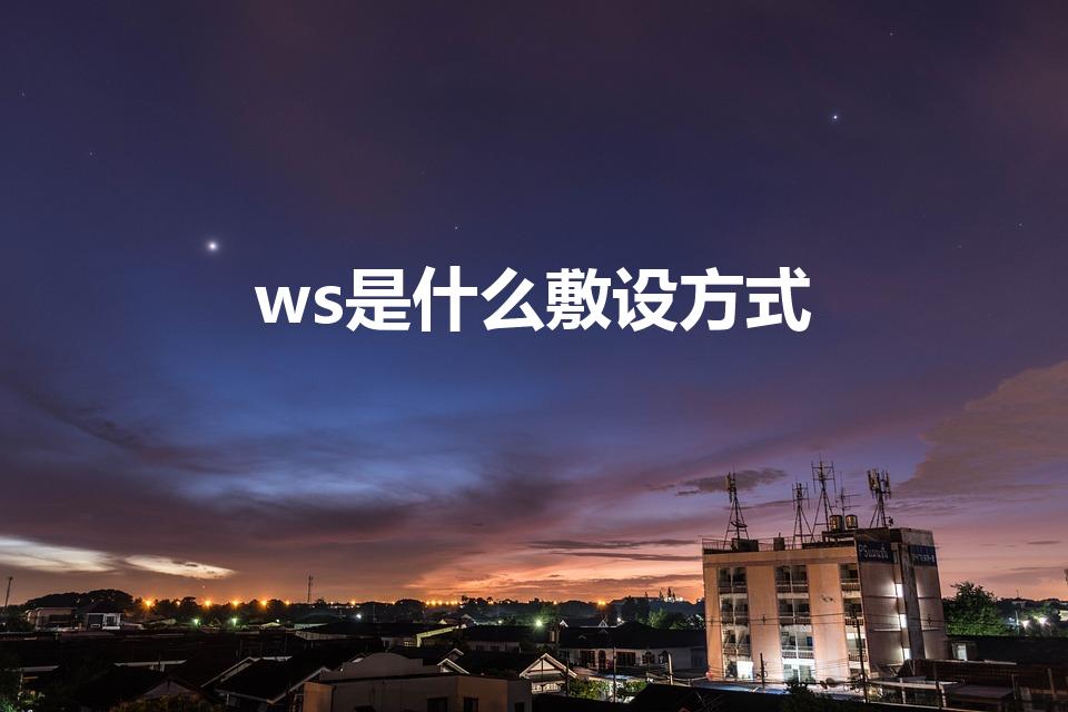 ws是什么敷设方式（电气专业中WS是什么敷设方式）