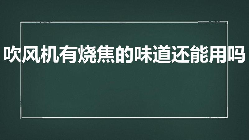 吹风机有烧焦的味道还能用吗（吹风机有焦味还可以用吗）