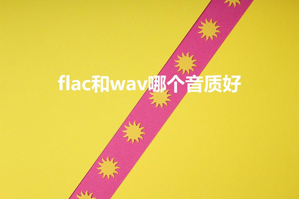 flac和wav哪个音质好