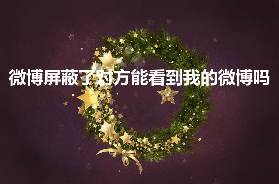 微博屏蔽了对方能看到我的微博吗（微博屏蔽消息对方知道吗）