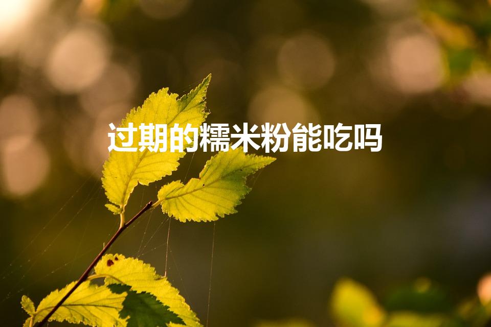 过期的糯米粉能吃吗（糯米粉过期了还能吃吗）