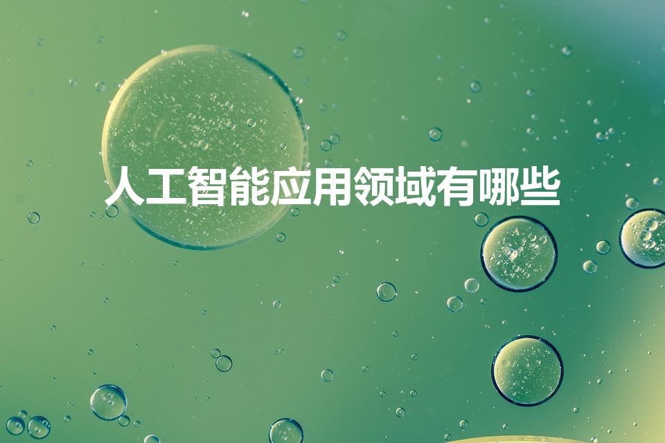 人工智能应用领域有哪些（人工智能的应用领域有哪些）