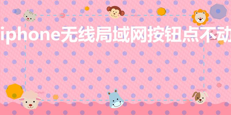 iphone无线局域网按钮点不动怎么办（具体是怎么回事）