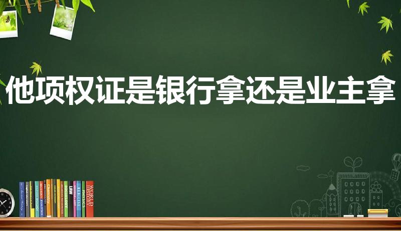 他项权证是银行拿还是业主拿（他项权证是给银行的吗）