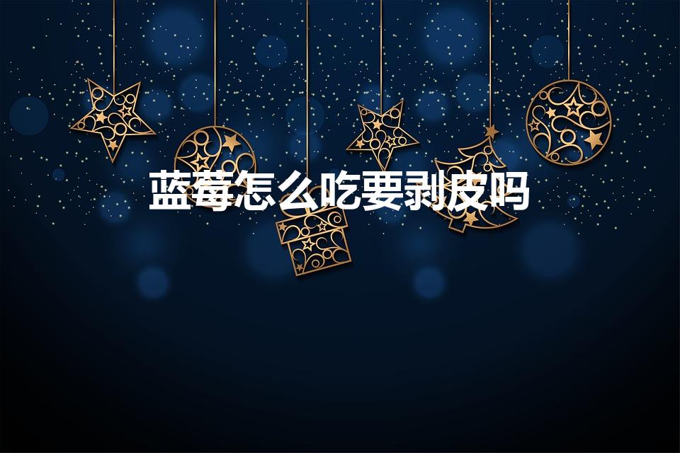 蓝莓怎么吃要剥皮吗（蓝莓是直接吃还是剥皮吃）