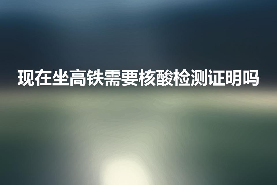 现在坐高铁需要核酸检测证明吗（坐高铁需要核酸检测证明吗）