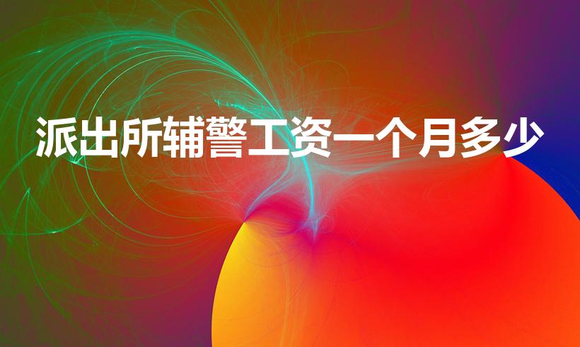 派出所辅警工资一个月多少（辅警一个月能拿多少工资）