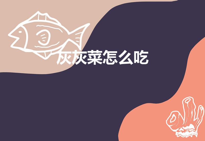 灰灰菜怎么吃（灰灰菜的功效和吃法）