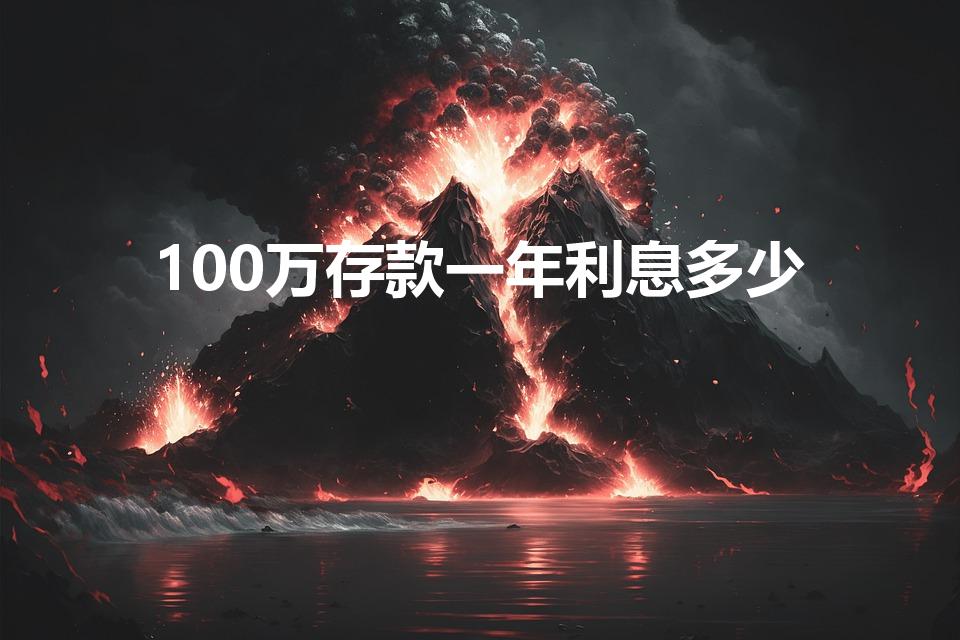 100万存款一年利息多少（100万存银行一年利息多少）