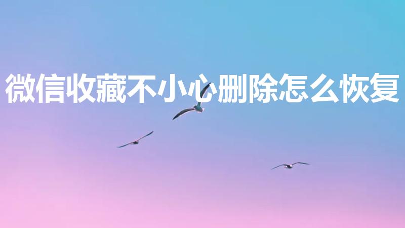 微信收藏不小心删除怎么恢复（微信的收藏删了怎样找回）