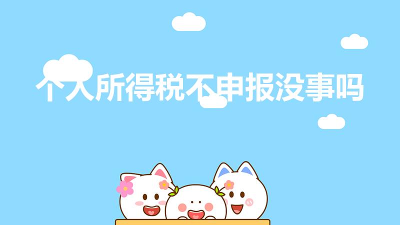 个人所得税不申报没事吗（个人所得税可以不申报吗）