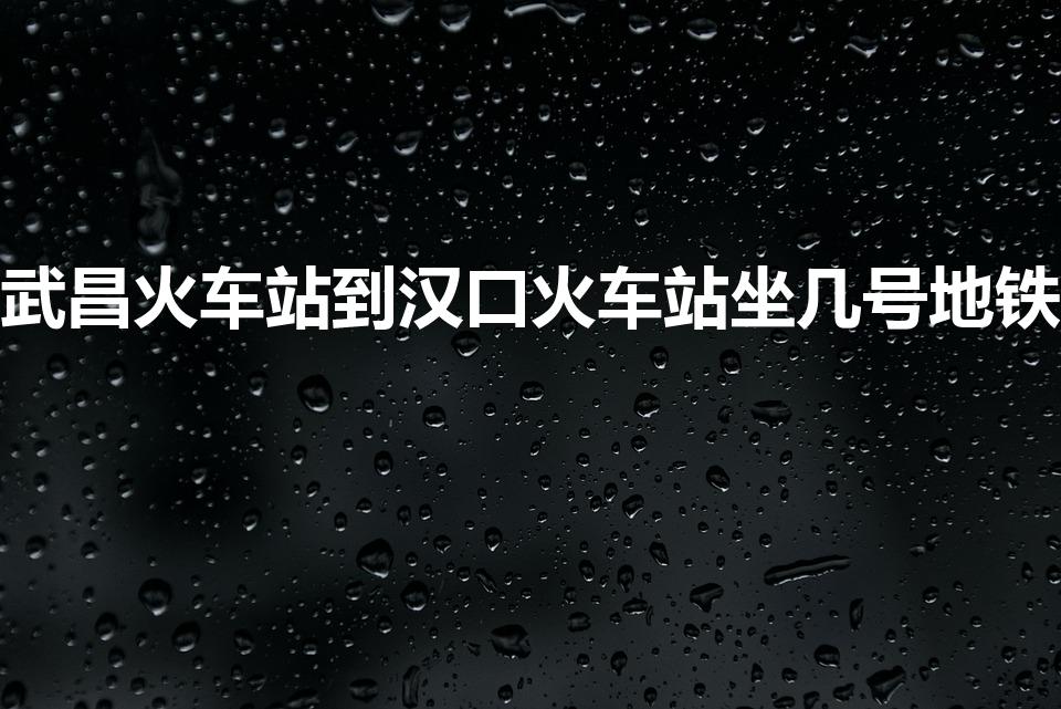 武昌火车站到汉口火车站坐几号地铁（武昌到汉口地铁多远）