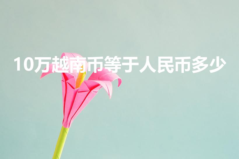 10万越南币等于人民币多少（10万越南币等于多少元）