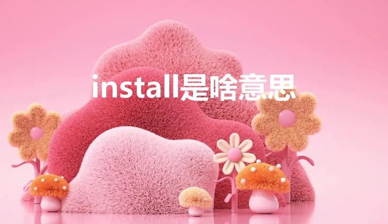 install是啥意思（installed是什么意思）