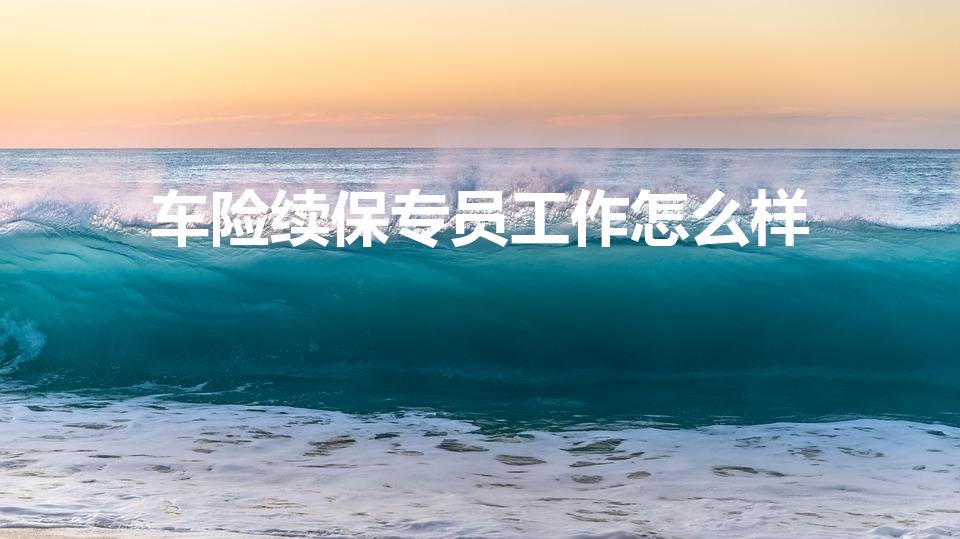 车险续保专员工作怎么样（做车险续保员有前途吗）