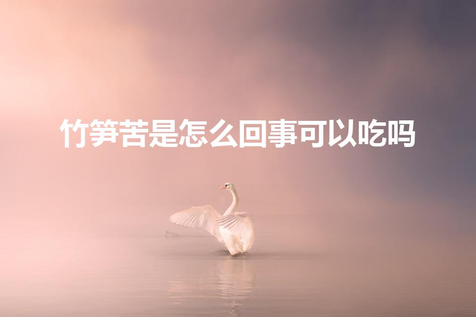 竹笋苦是怎么回事可以吃吗（竹笋有点苦能吃吗）