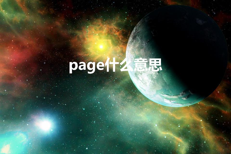 page什么意思（page翻译中文是什么）