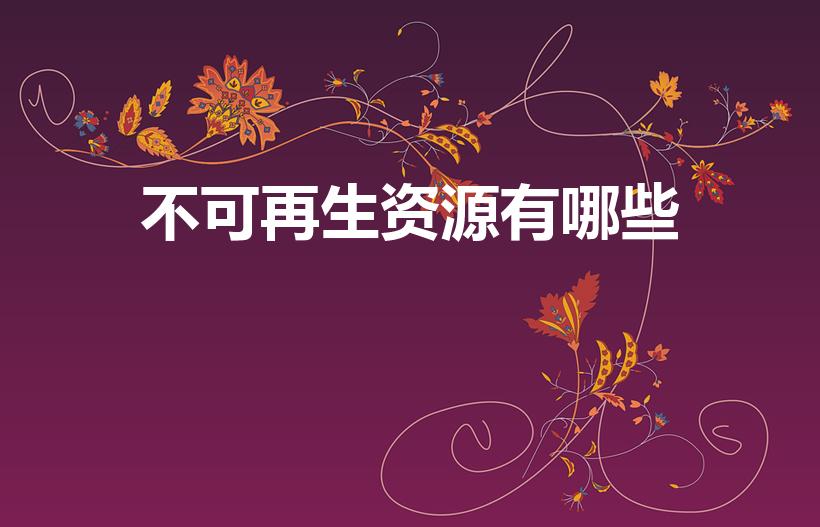 不可再生资源有哪些（地球不可再生资源有哪些）