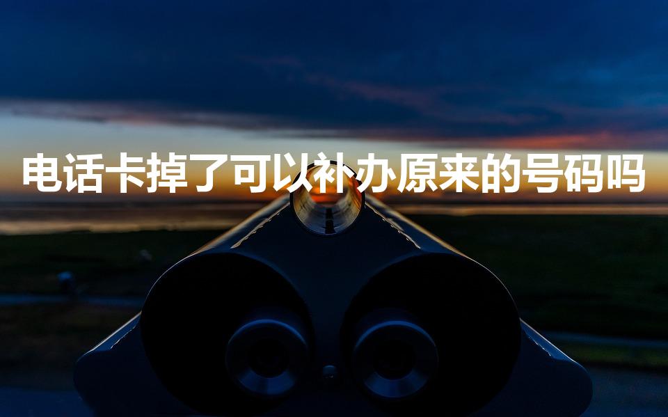 电话卡掉了可以补办原来的号码吗
